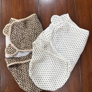 Leopard and Polka Dot Baby Swaddle Set